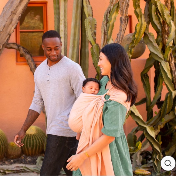 Moby wrap Ring Sling Double Gauze - Rose - Picture 2 of 9